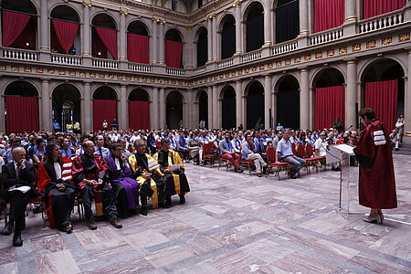 La cérémonie de remise des diplômes de doctorat s’est déroulée dans l’aula du Palais universitaire, vendredi 24 juin.