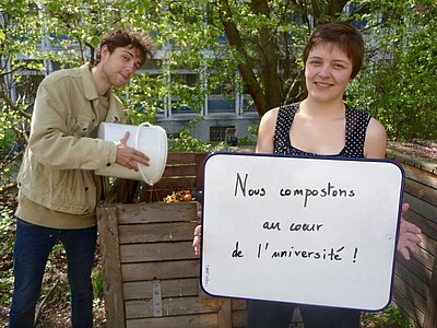 Claire et Timothée, étudiants à la Faculté de sciences sociales et Faculté de sciences de la vie.