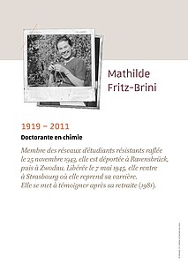 Mathilde Fritz-Brini (1919-2011), doctorante en chimie