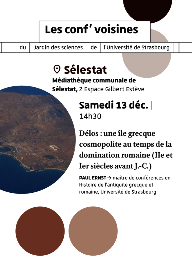Les Conf'voisines : "Délos : une île grecque cosmopolite au temps de la domination romaine"