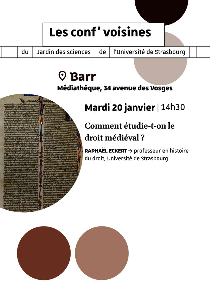Conférence - Comment étudie-t-on le droit médiéval ? 